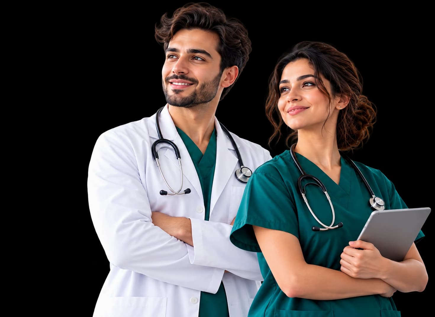 A doctor and a nurse